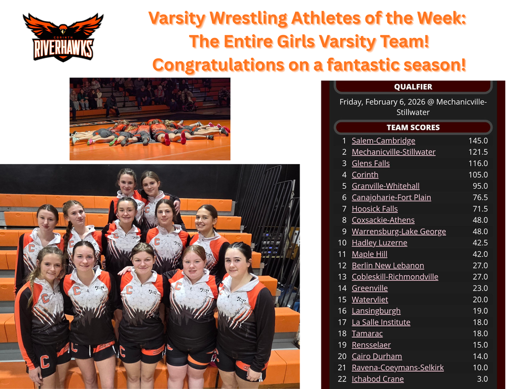 Girls Varsity Wrestling Team - Athletes of the Week