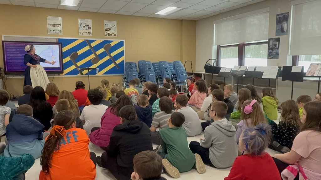 Grade 4 assembly with Guest Speaker Anne Clothier