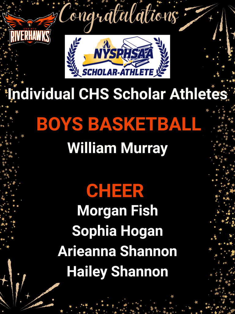 Individual Scholar Athletes Boys BB and Cheer