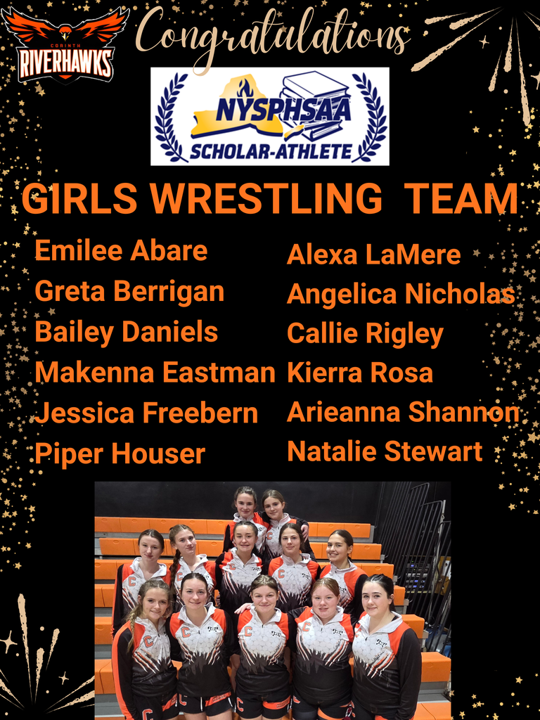 Girls Varsity Wrestling Scholar Athlete TEam