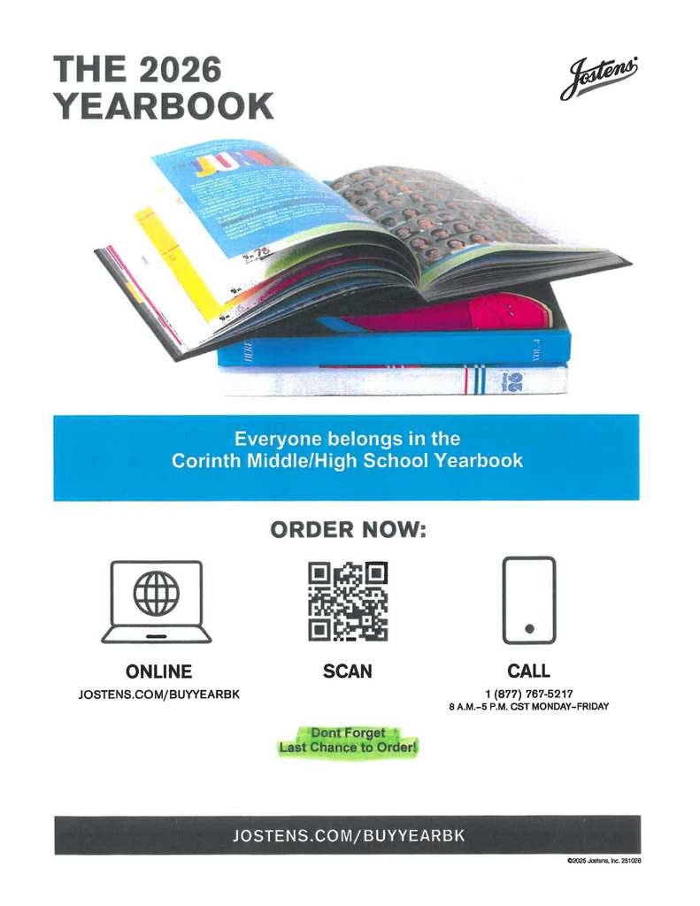 CMS/CHS yearbook flyer
