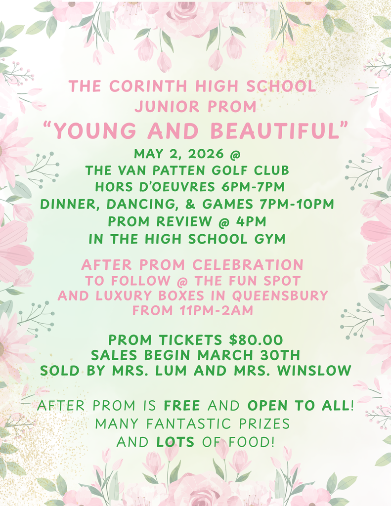 Junior Prom Updated Information