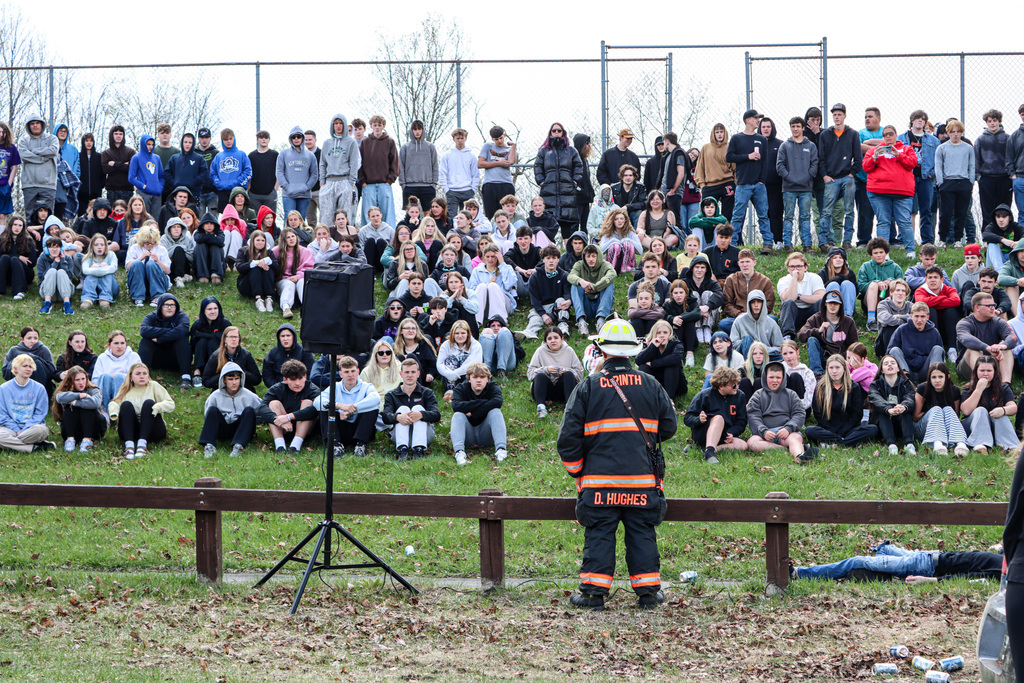 CHS Students at Mock Car Crash