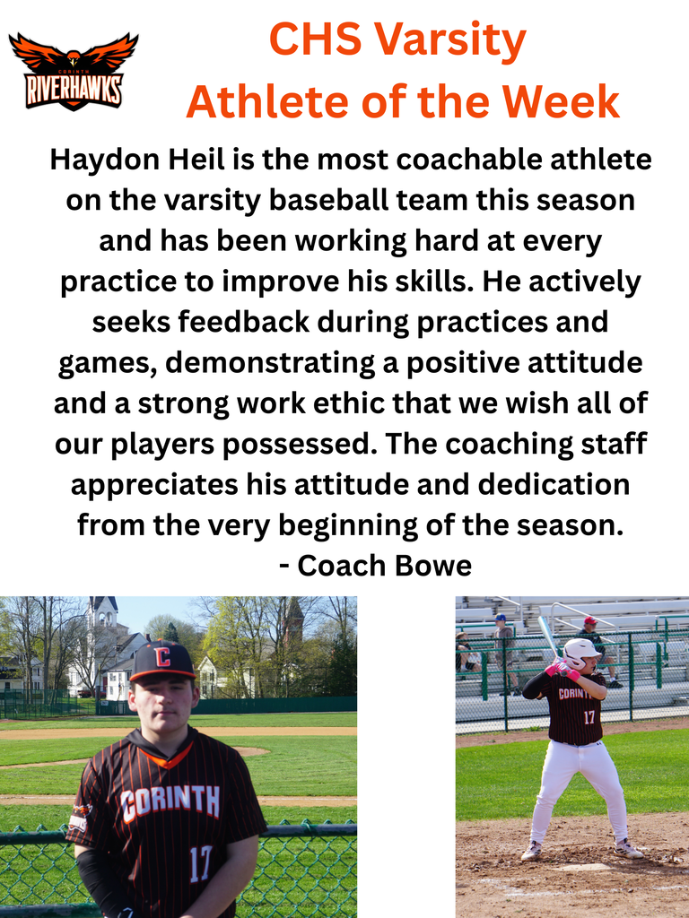Varsity Athlete of the Week Haydon