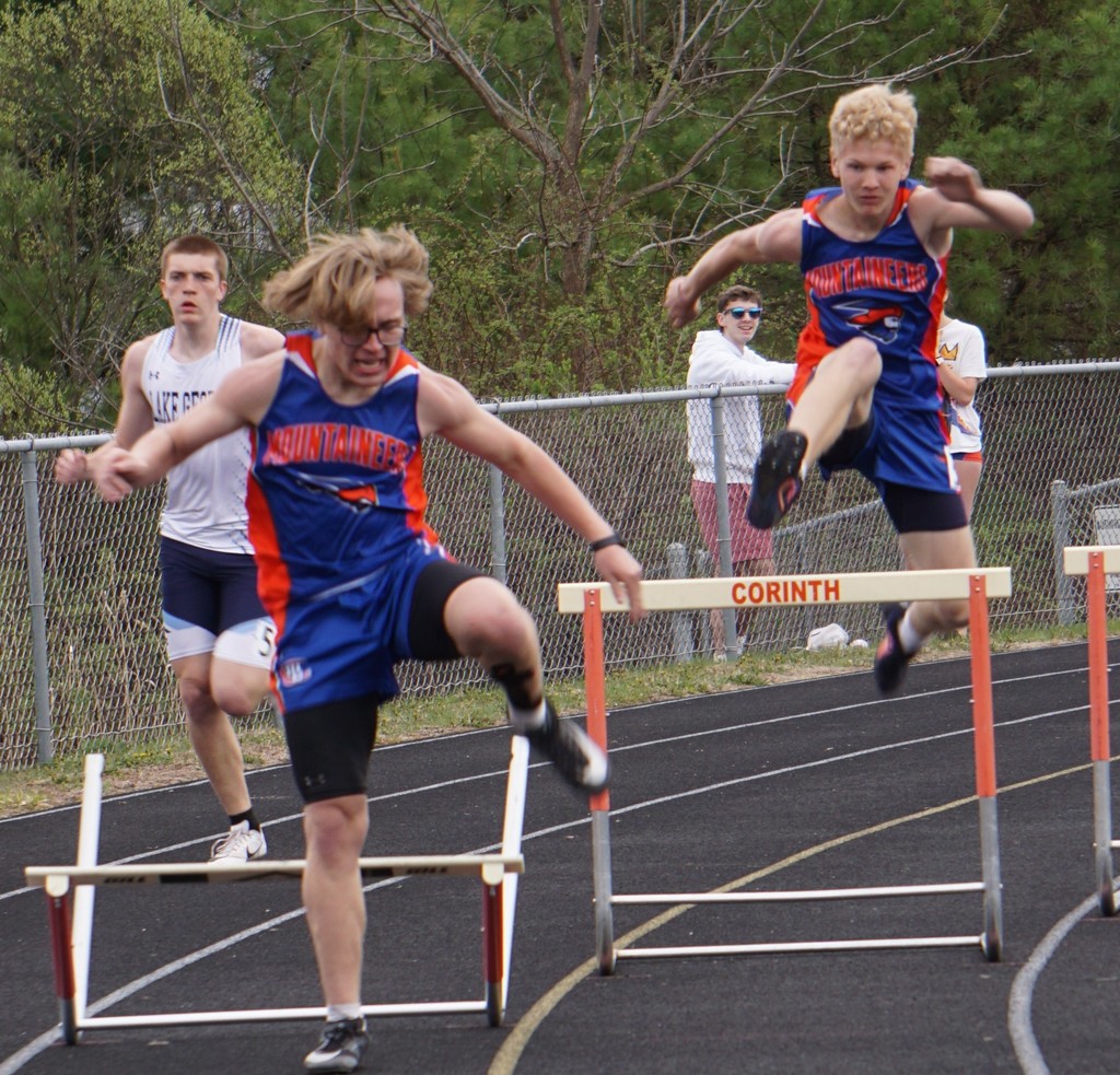 Varsity Track hurdlers Aiden and Will 