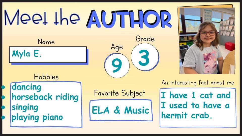 Myla E Author of the Week