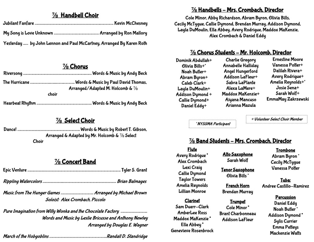 Concert Program