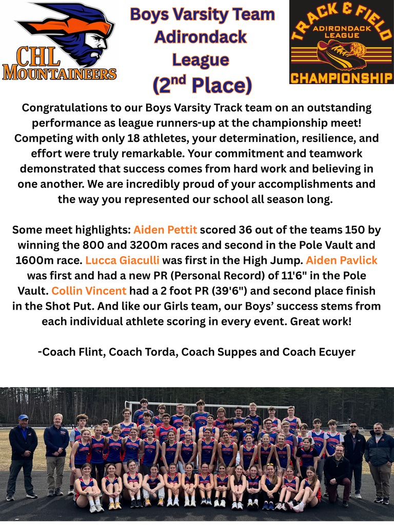 Boys Varsity Track Team