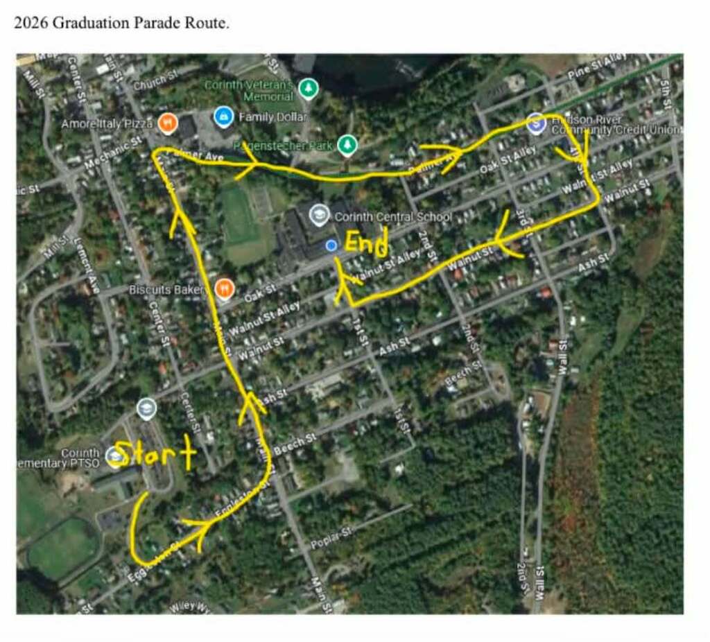 CHS graduation parade route
