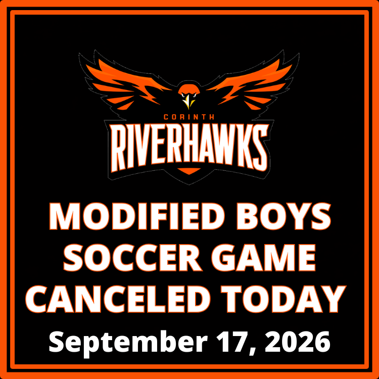 Modified Boys Soccer Game Canceled Today