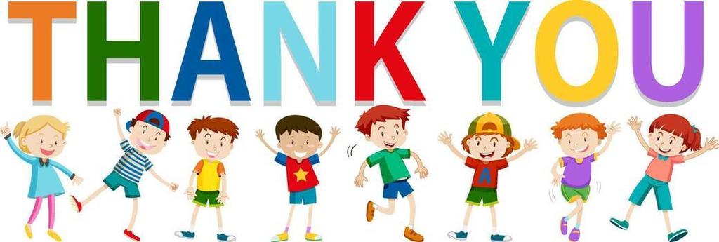 children-with-word-thank-you-free-vector