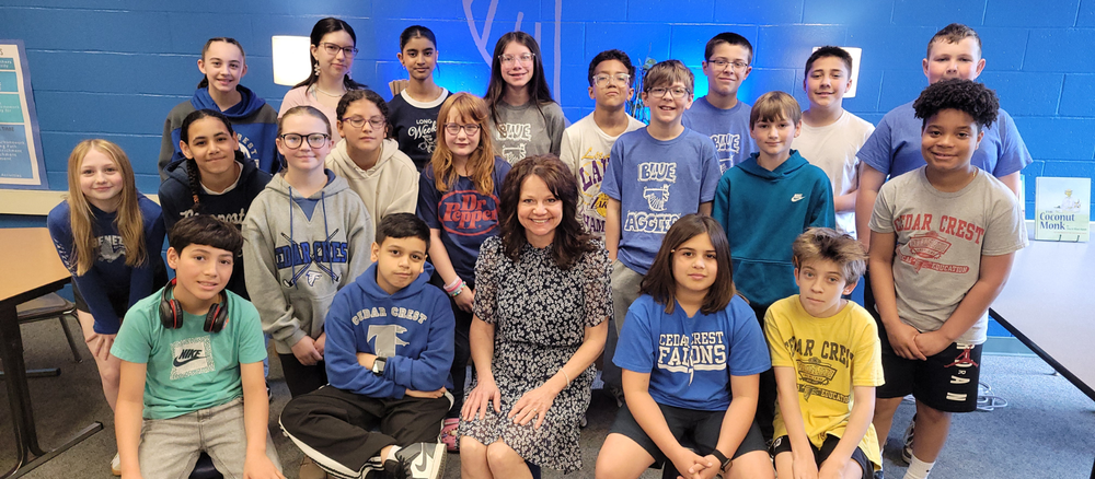 Kerrie Becker with all of her students