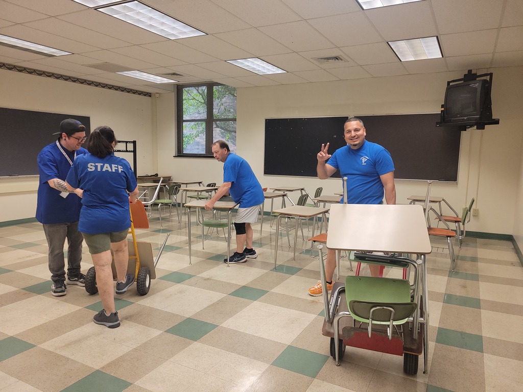 custodians moving desks