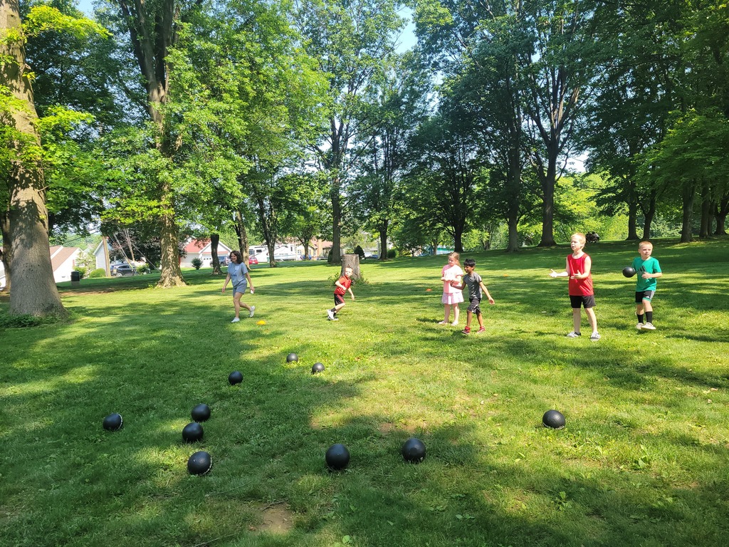 boys playing dodge ball