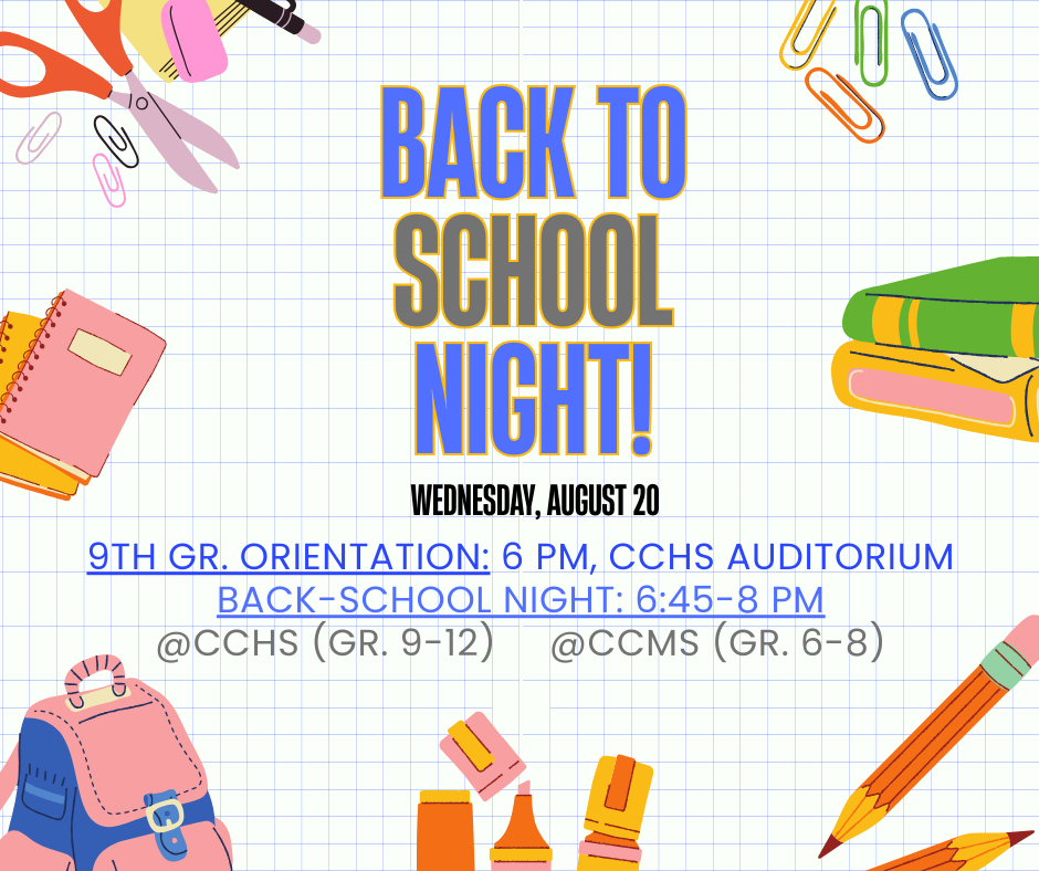 back to school night poster