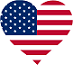 heartshaped image of the U.S. flag, red and white stripes with a dark blue field with white stars in the upper left corner