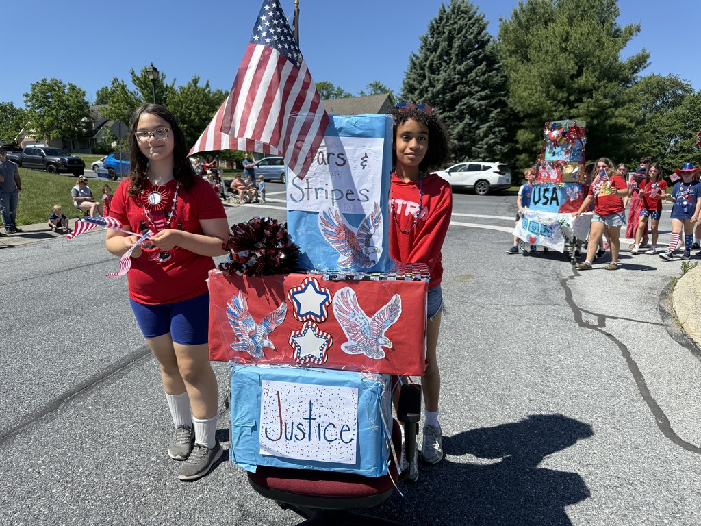 Elementary students showcase their parade float