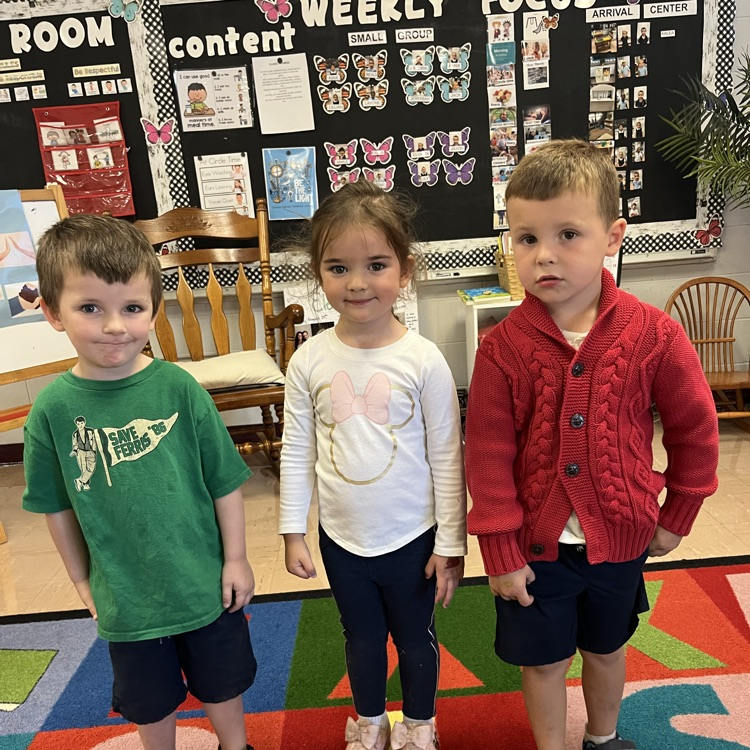 The preschoolers created the Italian flag in honor of our new Saints!