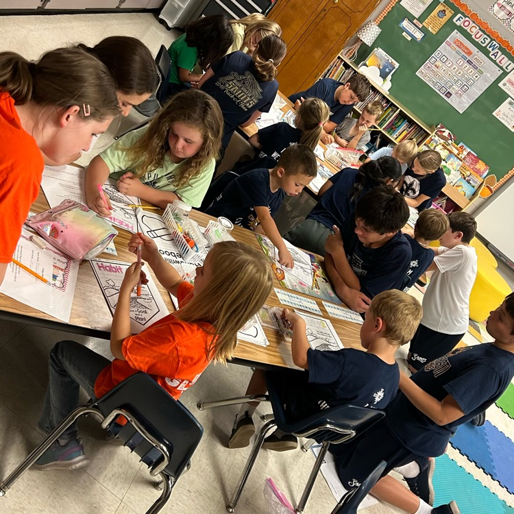7A and Mrs. Lueschen's Kindergarten classes are some of this month's Aspire Buddies. We worked together to learn more about St. Carlo Acutis and how we can Be The Light!