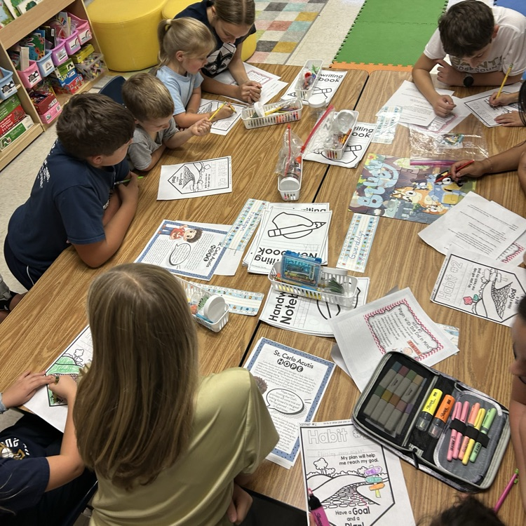 7A and Mrs. Lueschen's Kindergarten classes are some of this month's Aspire Buddies. We worked together to learn more about St. Carlo Acutis and how we can Be The Light!