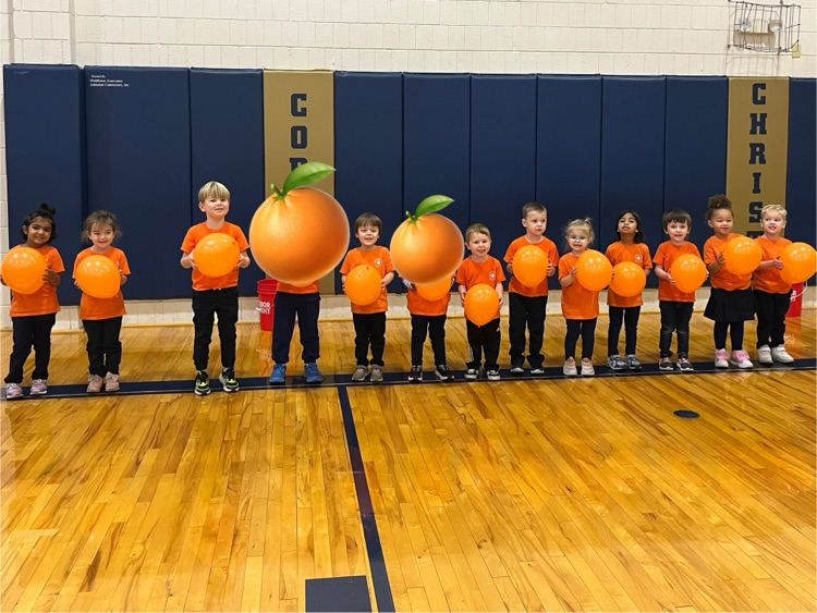 PreK 3 enjoyed our Orange Party!