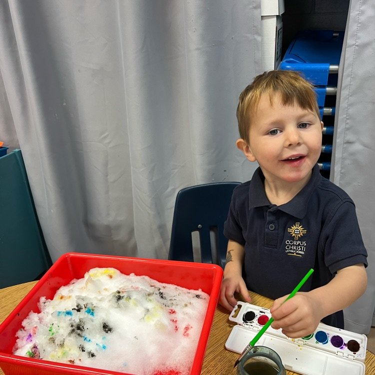 Painting snow is fun!