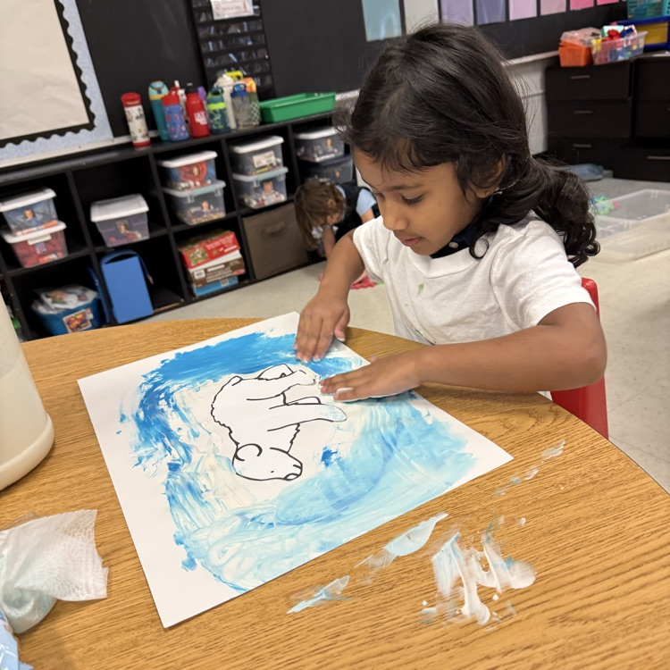 painting a winter scene