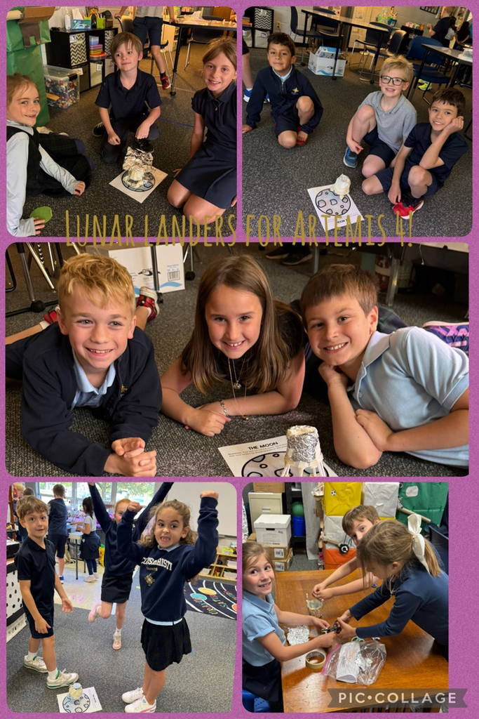 2nd grade made Lunar Landers for Artemis 4!
