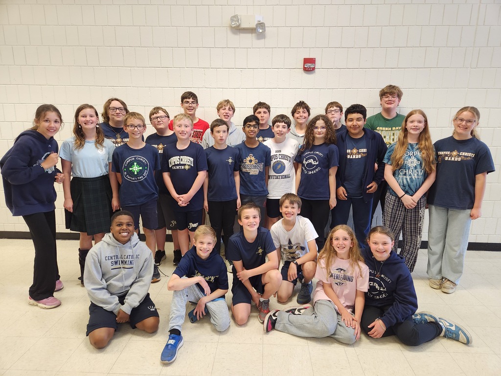 Some of the members of the Corpus Christi 5th and Junior High Band. 