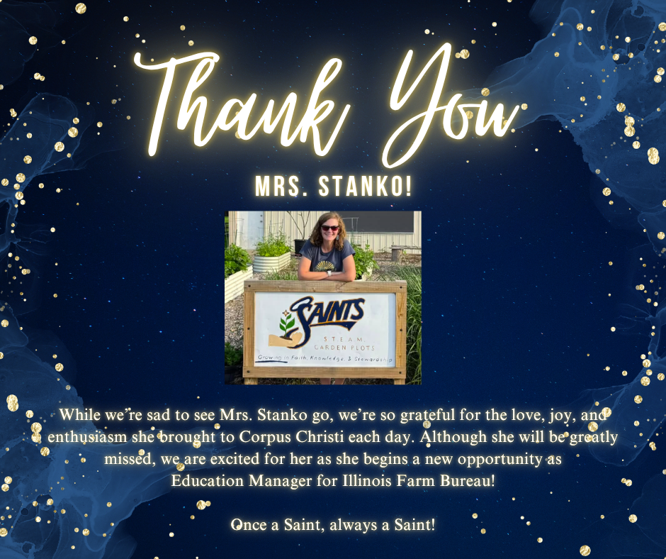 thank you post for amanda stanko as she will not be returning for the upcoming school year