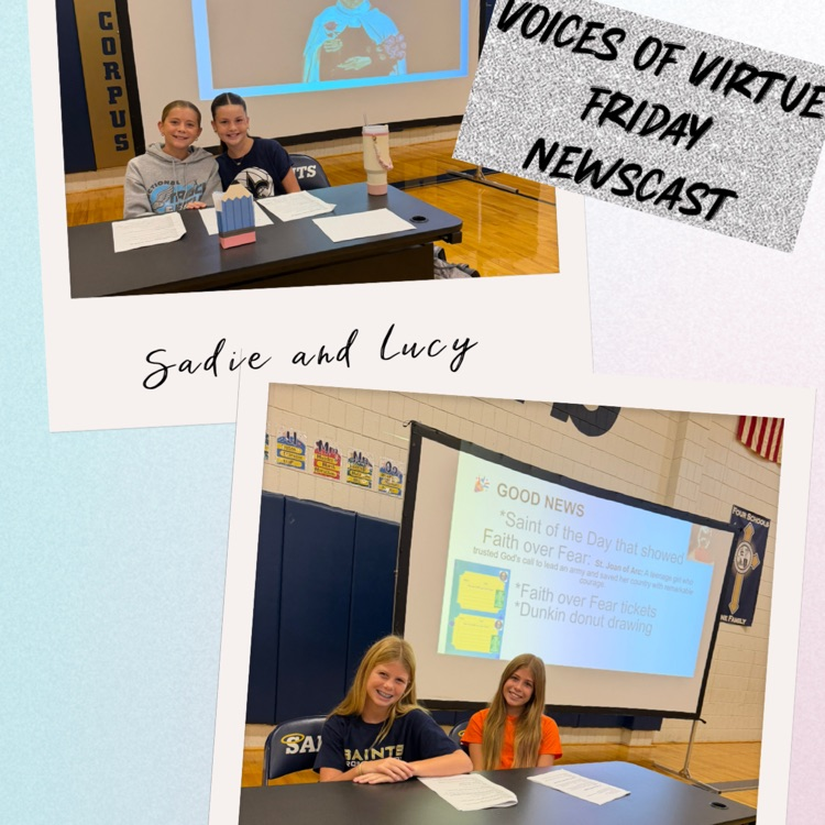 Thank you Vella, Haleigh, Lucy and Sadie for volunteering to lead our newscast! 