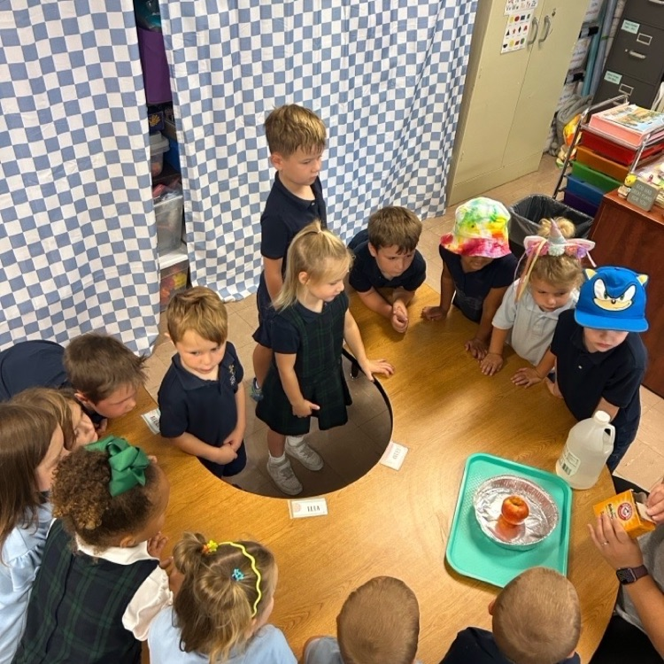 apple volcano experiment! 