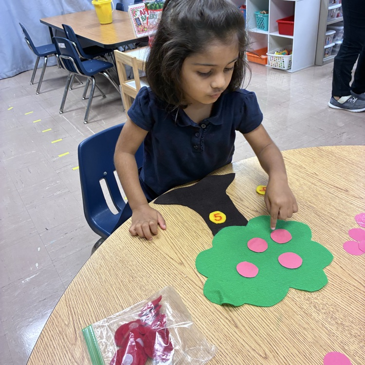 We had fun counting out the apples!
