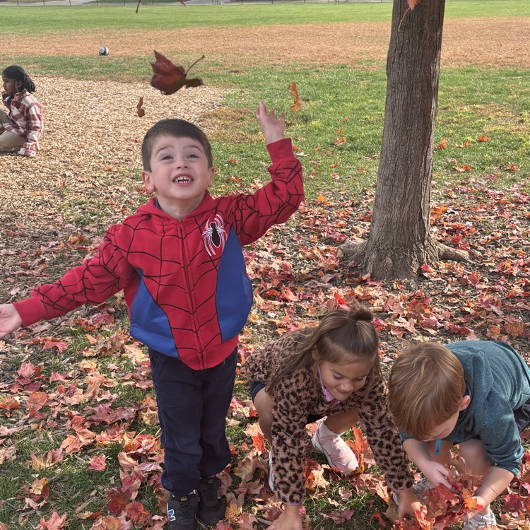Playing in the leaves! 