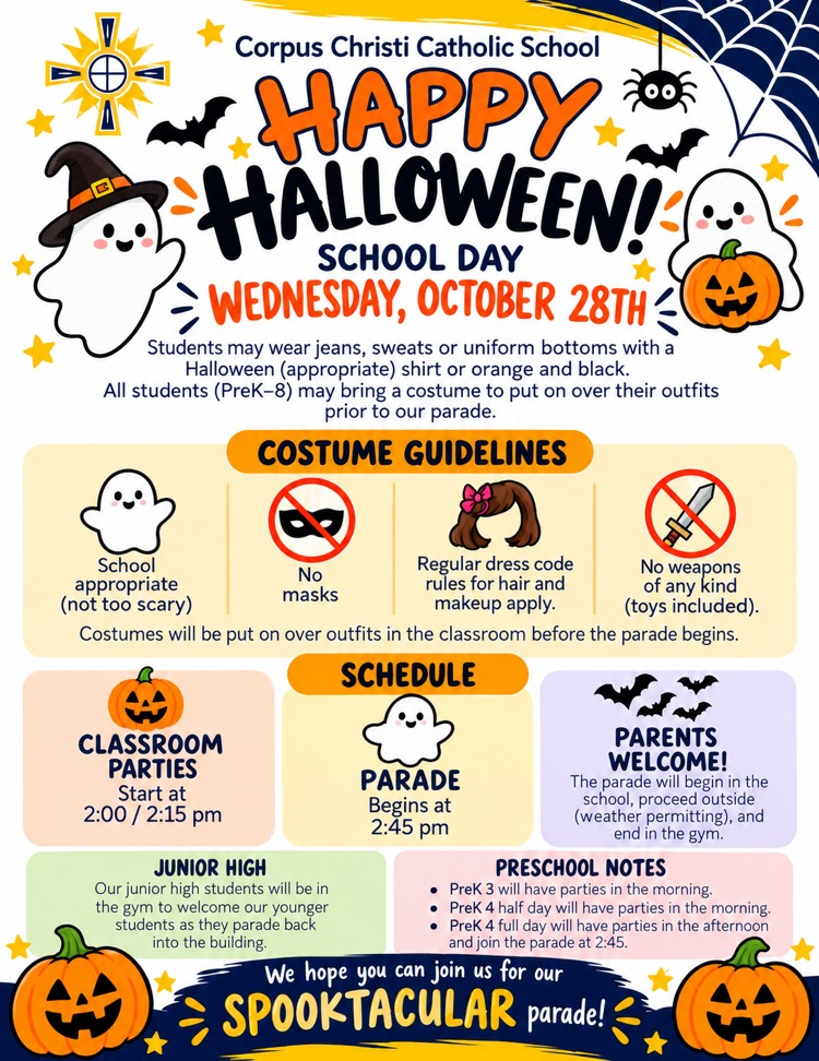 Halloween costume reminders.