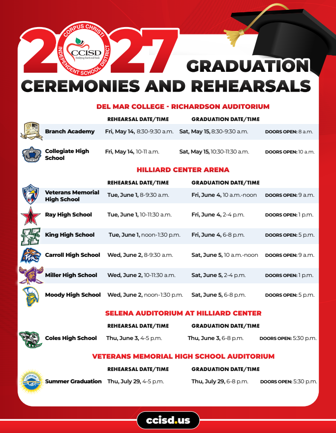 2027 graduation schedule