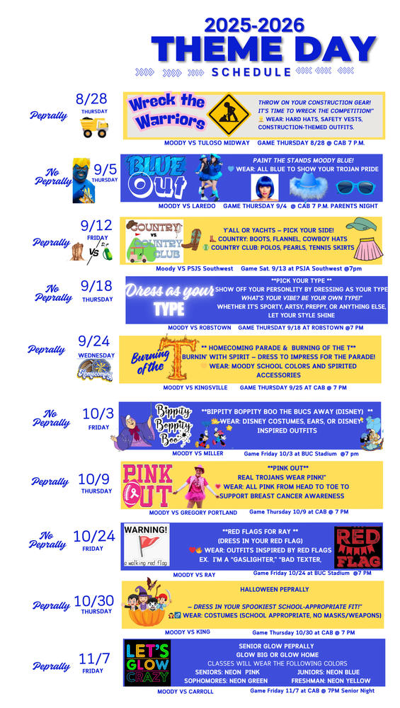 pep rally theme days