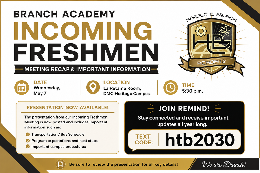 Incoming Freshmen meeting 5/8/26