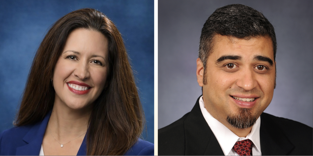 Headshots of Dr. Guerra and Dr.  Aguilera