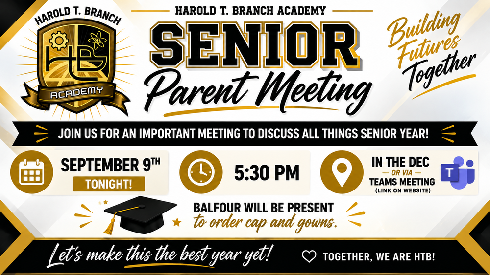 Senior Parent Meeting Tonight — September 9