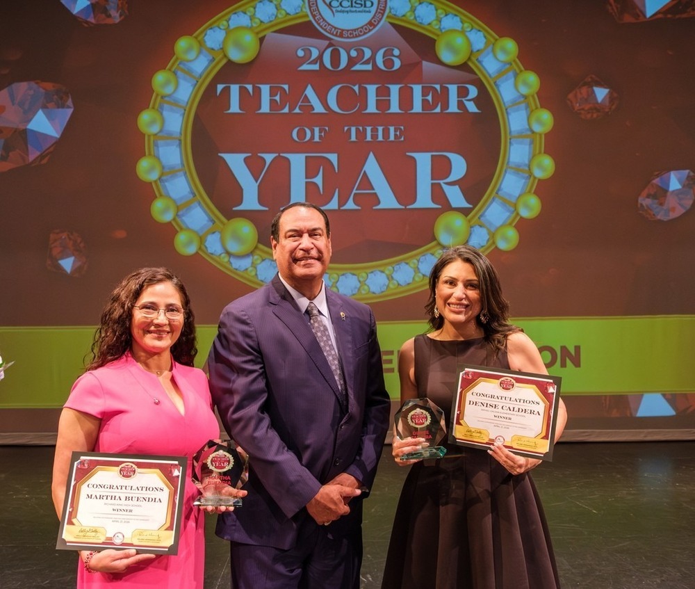 Teacher of the year with Dr. Hernandez