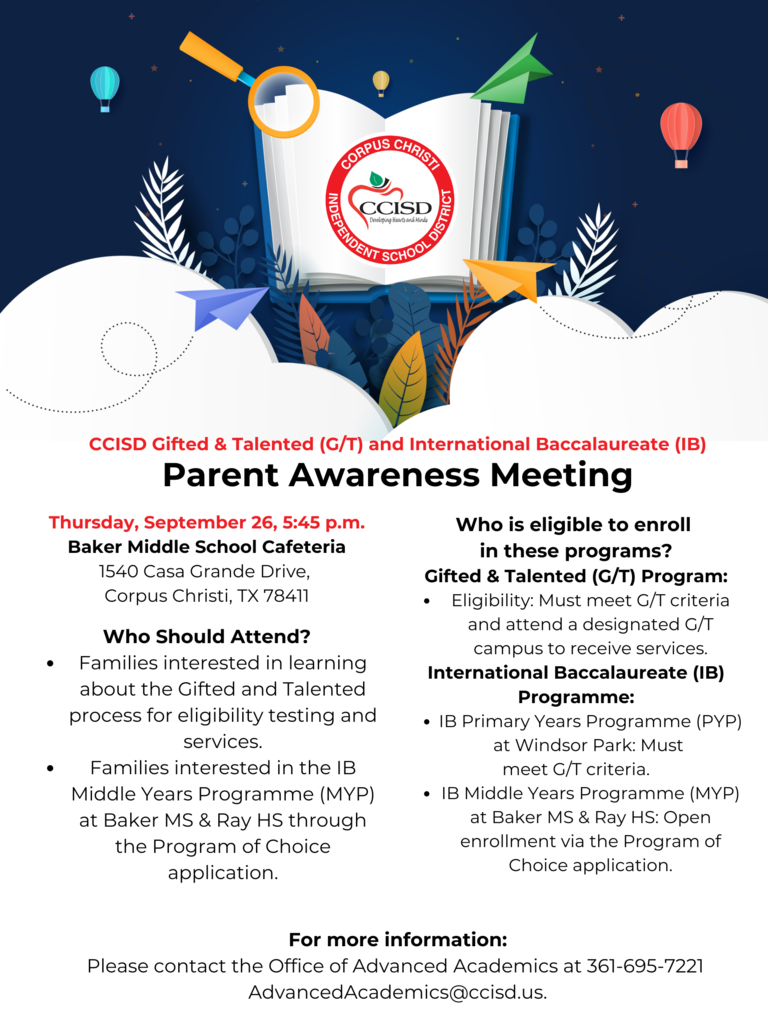 IB & GT parent meeting