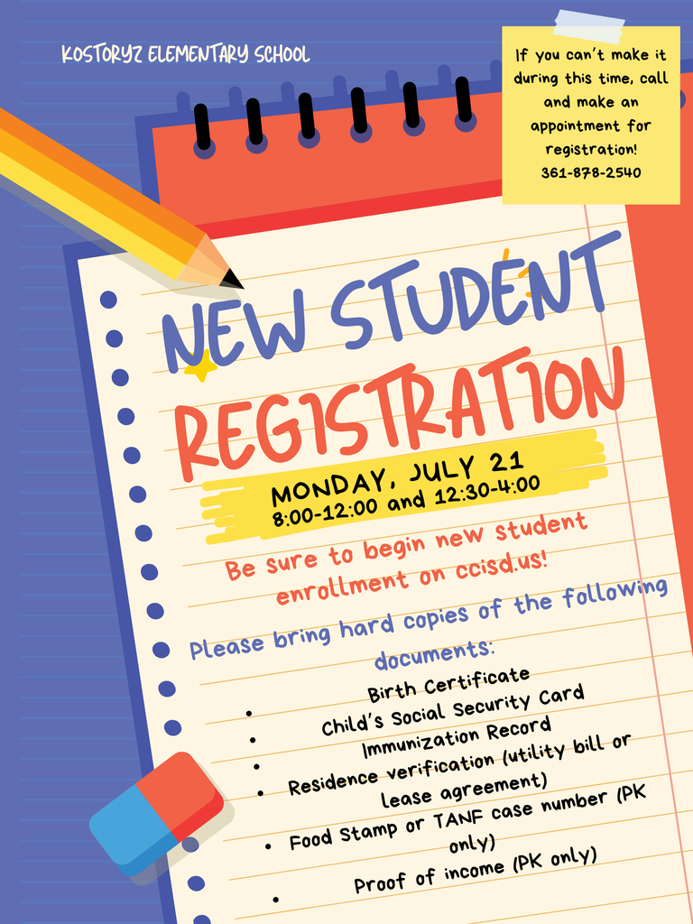 New Student Registration 7/21