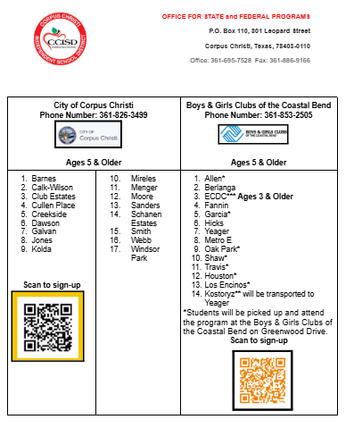 After School Program Information