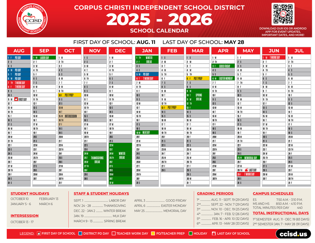 2025-2026 School Calendar
