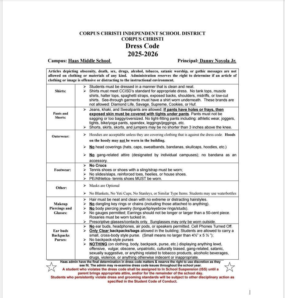 Dress Code 2025-2026