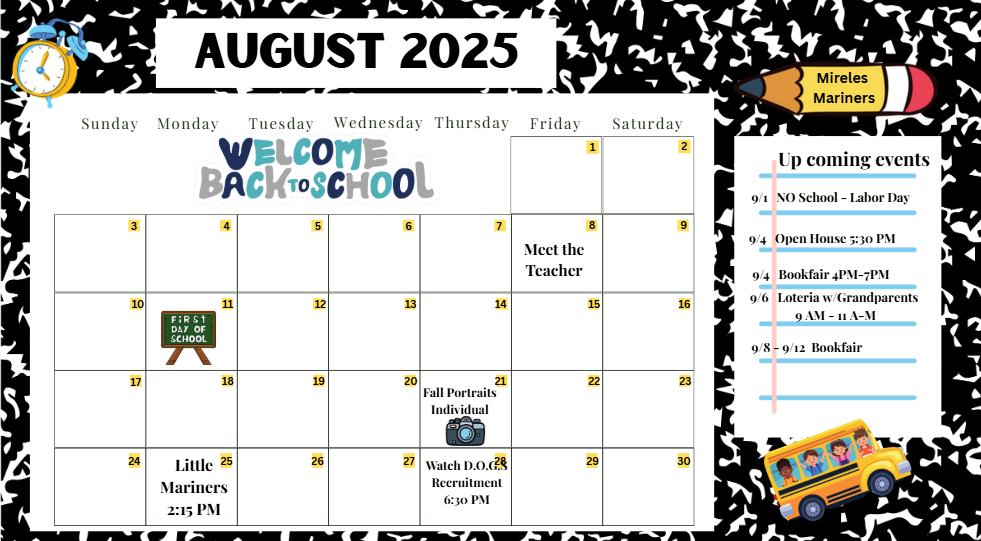 August Calendar