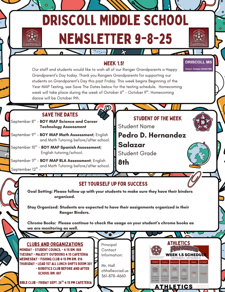 Parent Newsletter 9-8-25