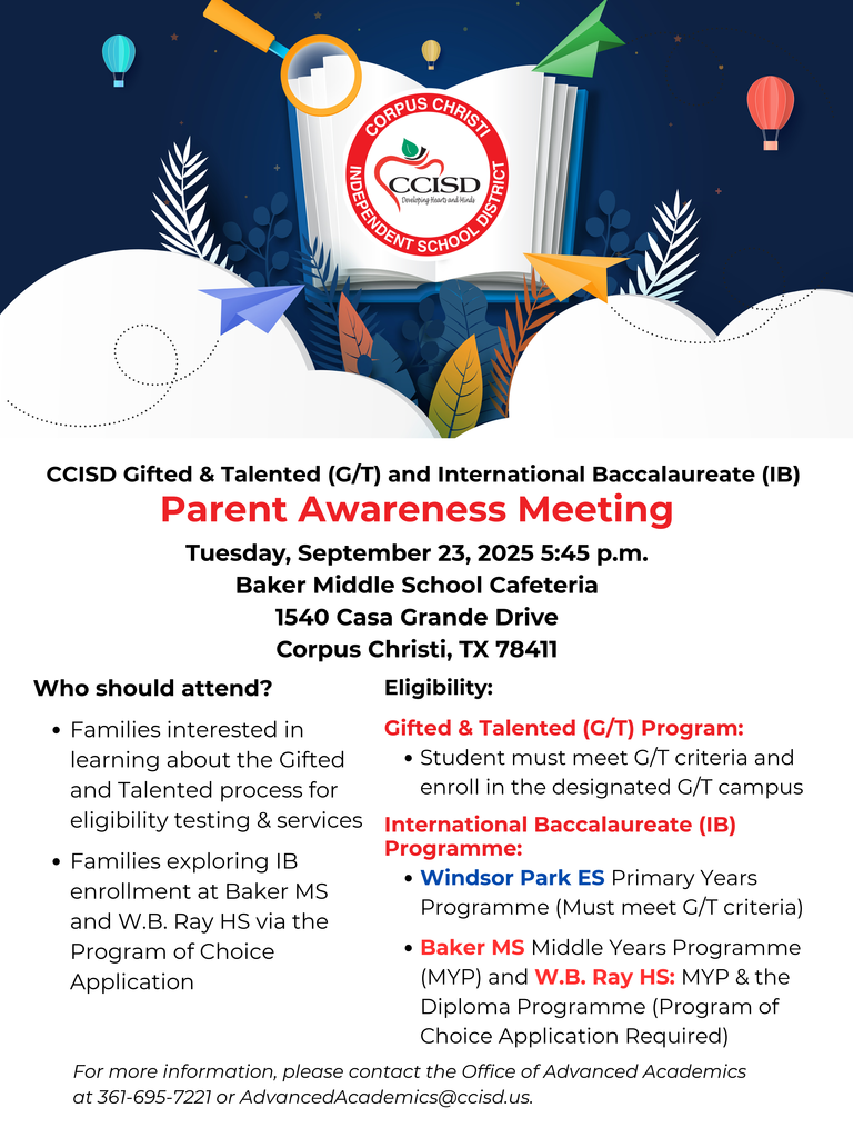 2025 CCISD GT and IB Parent Awareness Meeting