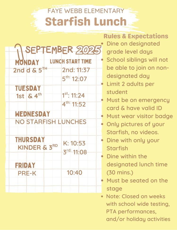 lunch schedule 